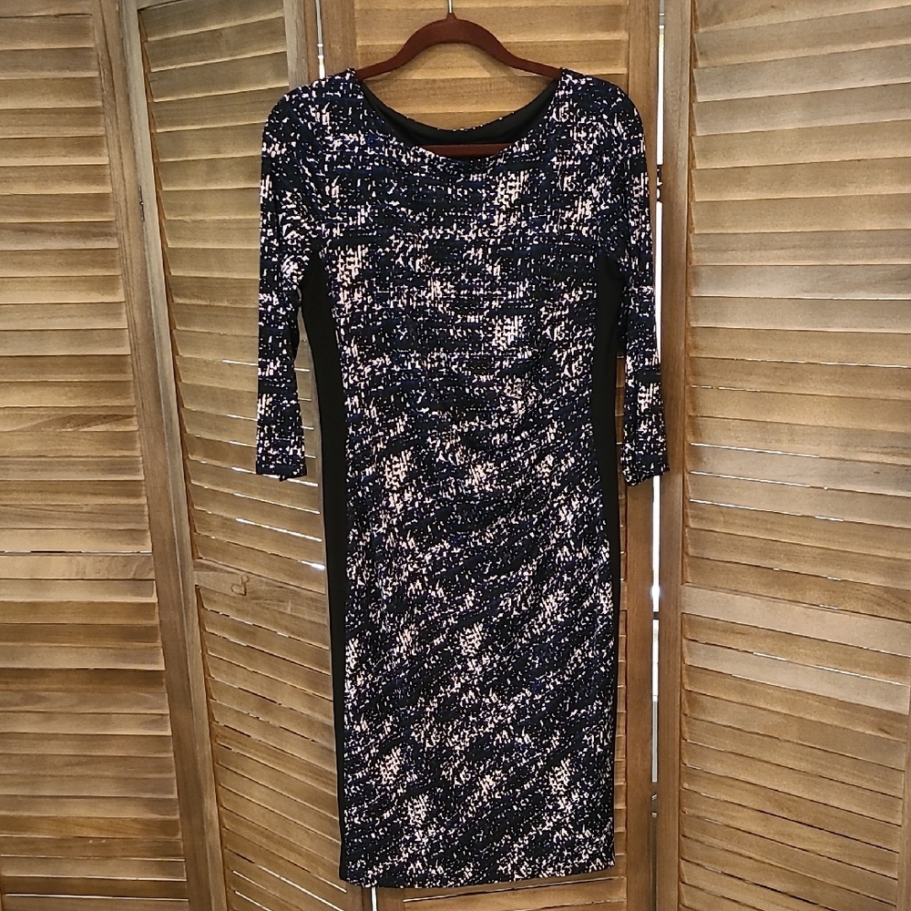 Elegant Black and White Patterned Dress